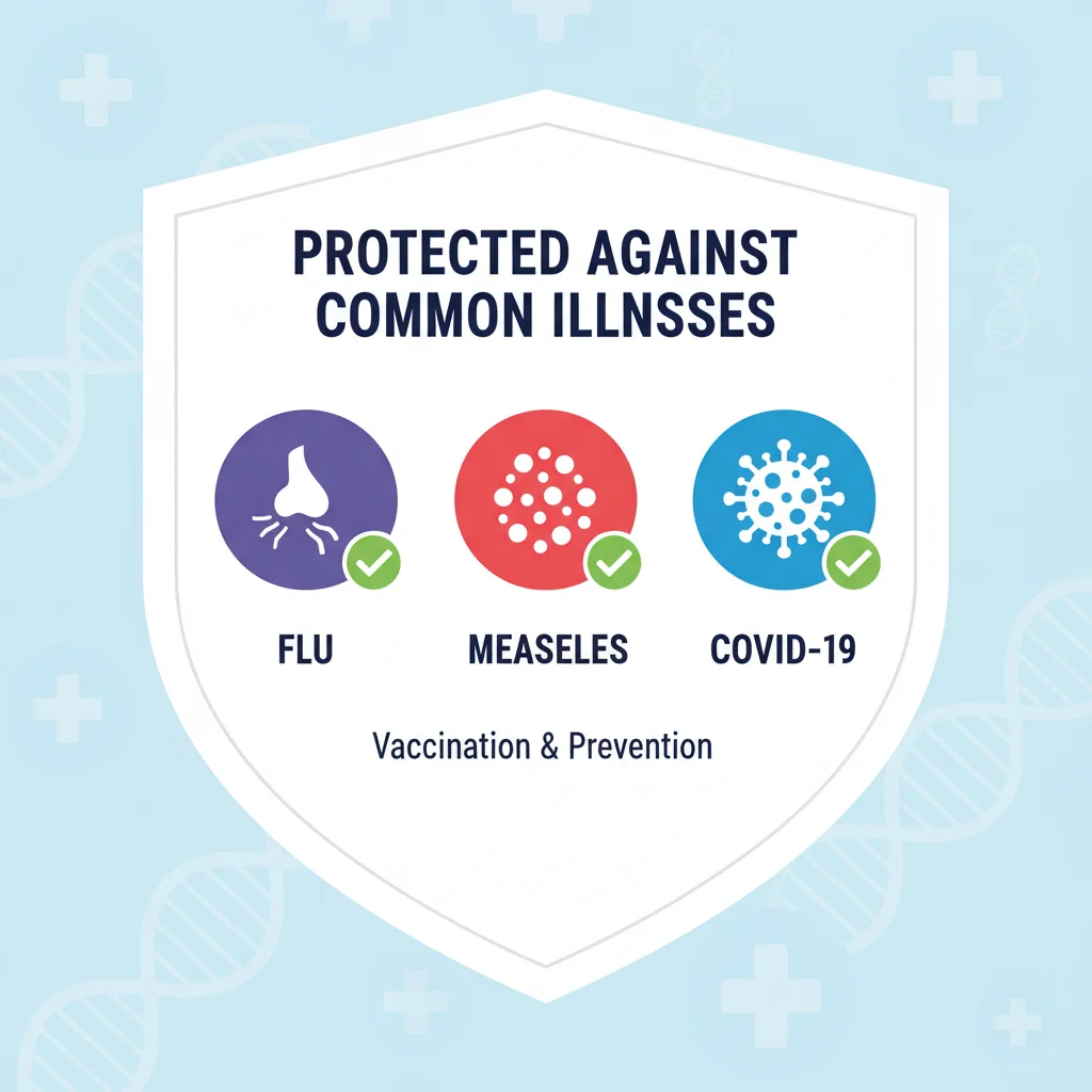 Infographic showing protected against common travel illnesses
