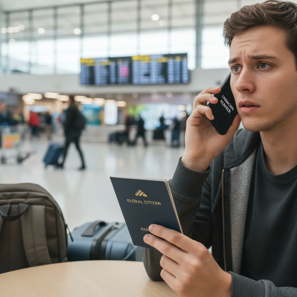 Receiving suspicious travel related phone call